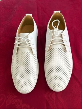 ZZHAP Men's Casual Oxford Shoes Breathable  Fashion  White Sneakers Sz 47 1985-1